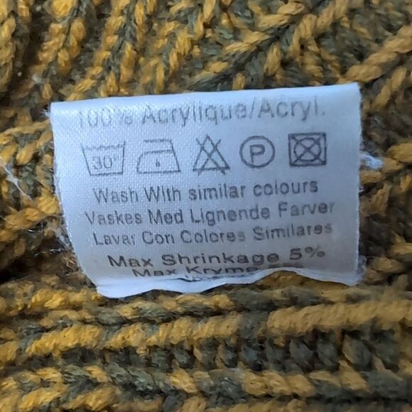 Nwot Anthropologie ICHI Mustard green bell -sleeved cropped turtleneck size S - Picture 4 of 6